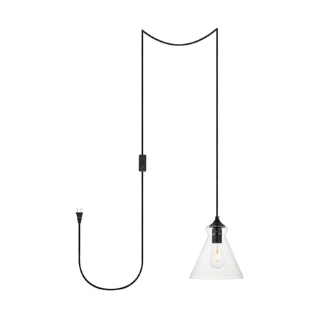 Living District Destry 1-Light Mid-Century Metal Pendant - Black Finish