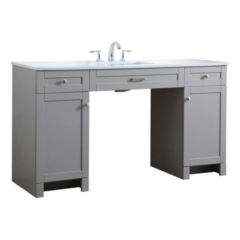 Elegant Lighting 60 Inch Ada Compliant Bathroom Vanity in Grey