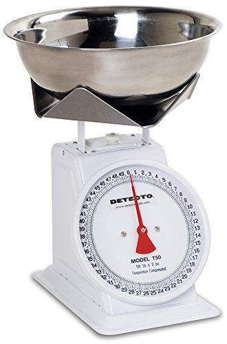 Detecto T25B Top Loading Dial Scale with Bowl, 25 lb. Capacity