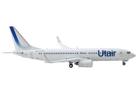 GeminiJets Boeing 737-800 Commercial Aircraft Utair White with Blue Tail Stripes 1/400 Diecast Model Airplane