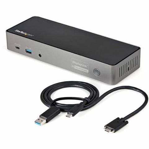 StarTech.com USB C Multiport Adapter - USB-C to HDMI 2.0b 4K 60Hz (HDR10), 100W Power Delivery Pass-Through, 4-Port USB 3.0 Hub - USB Type-C Mini Dock - 12" (30cm) Long Attached Cable (DKT30CHPD3)