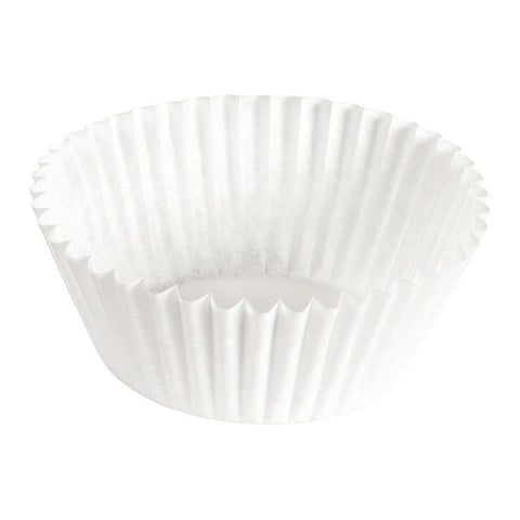 Hoffmaster White Fluted Baking Cup, 5 inch - 500 per case.