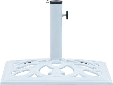 vidaXL Durable Cast Iron Umbrella Base in White