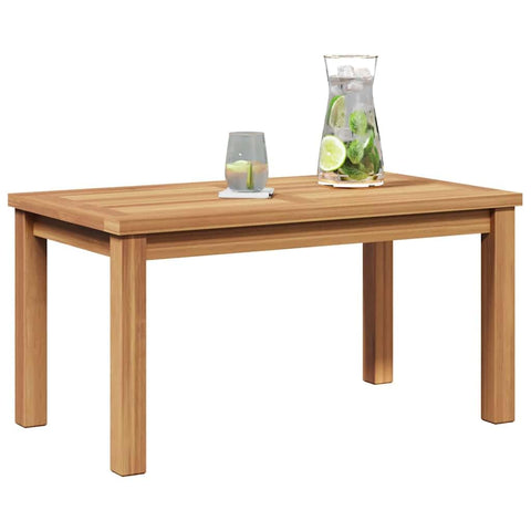 vidaXL Coffee Table Brown 27.56 x 15.75 x 14.17 in Solid Teak Wood, Stylish Teak Wood Coffee Table for Your Garden or Patio, Fun Outdoor Decor, Modern Design