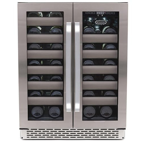 Whynter BWR-401DS Elite 40-Bottle Seamless Stainless Steel Door Dual Zone Built-in Wine Refrigerator