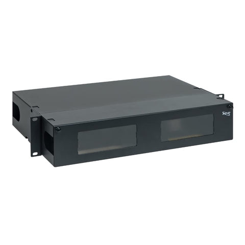 ICC 2U Fiber Optic Rack Mount Enclosure - 6 Slots for LGX Compatible Adapter Panels or Cassettes, Supports up to 144 Fibers, Fits 19-Inch Racks, Secure Fiber Management Solution, ICFORE62RM