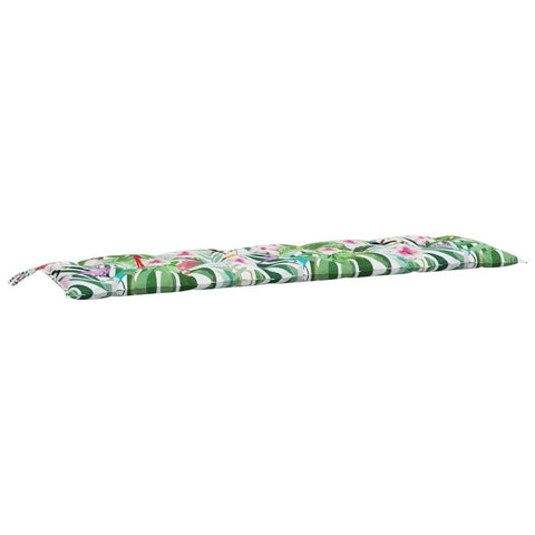 vidaXL Multicolor Garden Bench Cushion, 70.9"x19.7"x2.8", Lightweight Oxford Fabric, Water/Dirt, Hollow Fiber Filling, Non-Slip Design, Versatile for Outdoor/Indoor Use