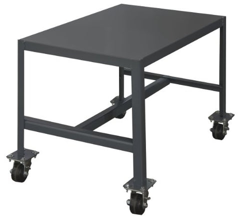 Mobile MT Workbench 24 x 48 Top Shelf Only 14 Gauge Steel 2000 lbs. Capacity 3 x 1-13/16 Phenolic Casters - (4) Swivel with Side Brakes Textured Powder Paint Gray