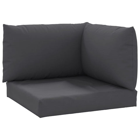 vidaXL Outdoor Pallet Cushions - 3 Piece Set - Anthracite Color, Oxford Fabric Material, Hollow and Foam Fiber Filled, Perfect for Patio & Garden Furniture