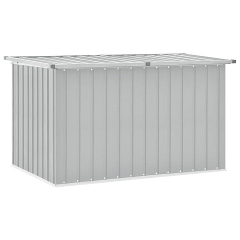 vidaXL Galvanized Steel Patio Storage Box - Spacious, Versatile & Durable Outdoor Solution - Great for Patio, Garden, Terrace - Gray