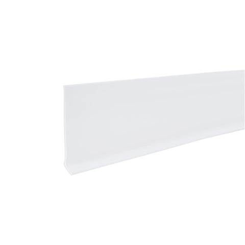 M-D Building Products 4-Inch x 120-Feet Dry Back Vinyl Wall Base, Flexible Dry Back Vinyl Trim with Toe - Easy Install Molding Trim for Floors, Baseboards, Bulk Roll, Snow White (75507)