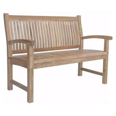 Oakestry Outdoor Teak Bench Solid Wood Patio Furniture Weather Resistant Handcrafted Garden Park Seat Rustic Backyard Deck Balcony Porch Seating Eco Friendly Long Lasting Heavy Duty Wooden Bench