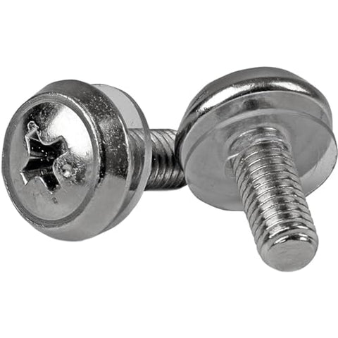 StarTech 100-Pack M5 12mm Screws, Mounting Screws for 19" or 10" Server Racks, Cabinets and Enclosures, Silver, TAA