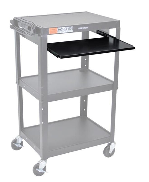 LUXOR AVJ-KB Pullout Keyboard Tray Add-On for AVJ and UCMT Metal Carts, Durable Powder Coat Finish, 18.75" W x 12" D x 0.75" H