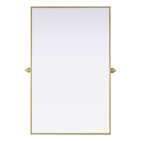 Elegant Kitchen and Bath Amoura 48X30 Pivot Mirror in Brass