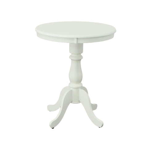 Fairview 30 in Round Pedestal Bar Table - White