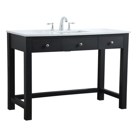 Elegant Lighting 48 Inch Ada Compliant Bathroom Vanity in Black