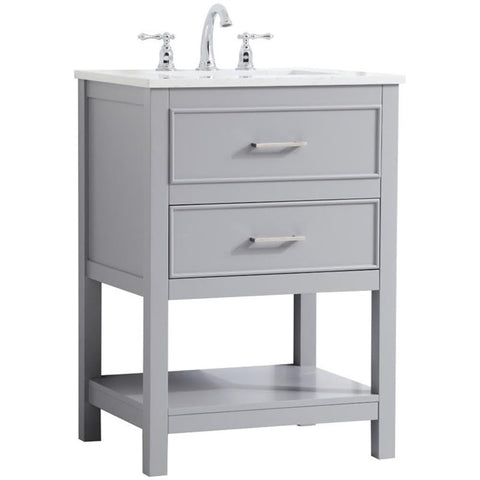 24 Inch Single Bathroom Vanity in Grey, 714609