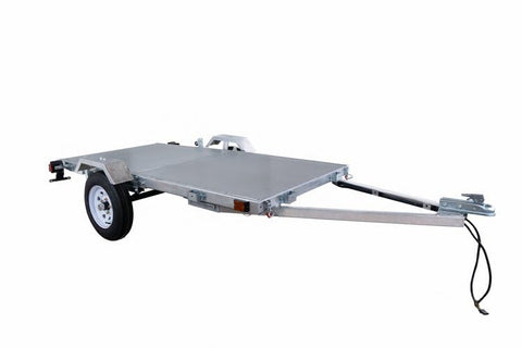 DK2 – Single Axle Galvanized Folding Utility Trailer & Assembly Kit | MFT4X8G | 4 x 8-ft | 1450 lb. Payload Capacity | Coated Steel | 2” Coupler with Safety Chain | Folding Trailer Design