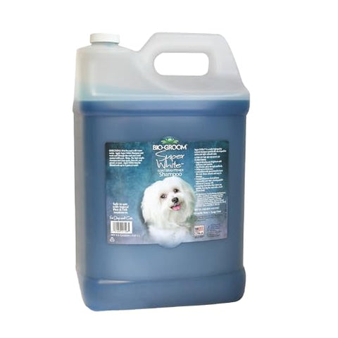 Bio-Groom Super Whitening Dog Shampoo - Whitening Pet Shampoo, Bathing Supplies, Puppy Wash, Grooming Supplies, Cruelty-Free, Made in USA, Coat Brightener Shampoo - 2.5 Gallons