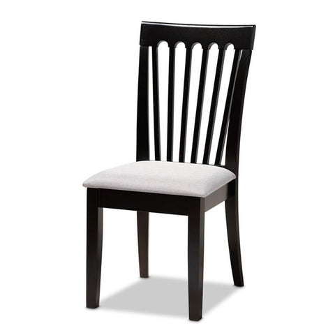 Baxton Studio Modern Grey and Espresso Brown 7-Piece Dining Set