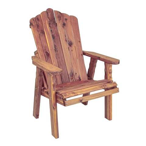 American Furniture Classics Model 516CBK Fan Back Balcony Glider in Cedar with a Black Base Made in the USA
