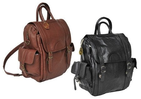 Amerileather Leather Three Way Backpacks 1516-0