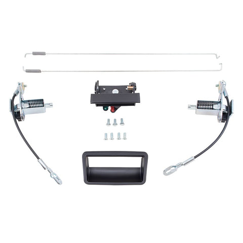 Brock Replacement Tailgate Handle with Bezel Latch Cable & Hardware Kit Compatible with 1988-2002 C/K Fleetside Stye Old Body Pickup Truck