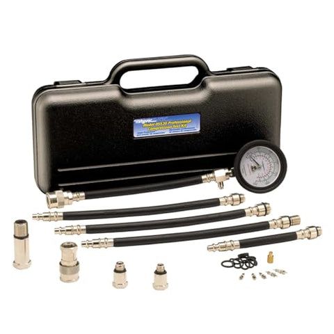Mityvac MV5530 Engine Compression Test Kit, Manual Pressure Release, 2-3/4 in. Bourdon Tube Gauge, Quick-Disconnect Coupler, Includes Threaded Adapters for Motorcycles, Marine and Small Engines