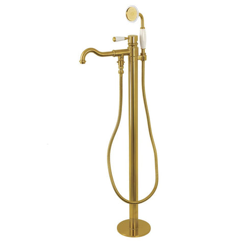 Kingston Brass KS7137DPL Paris Tub Faucet, Brushed Brass 43.25 x 9.75 x 6.69