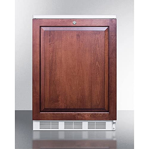 Accucold CT66LWBIIF 24" Wide Built-In Refrigerator-Freezer; Integrated Door Frame (Panel Not Included); 5.1 cu.ft Capacity; Cycle Defrost; White Cabinet; Adjustable Thermostat; Interior Light