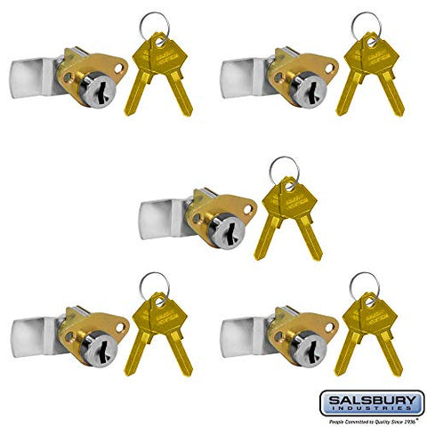 Standard Locks - Replacement for Salsbury Aluminum Mailbox Door with 2 Keys per Lock - 5 Pack