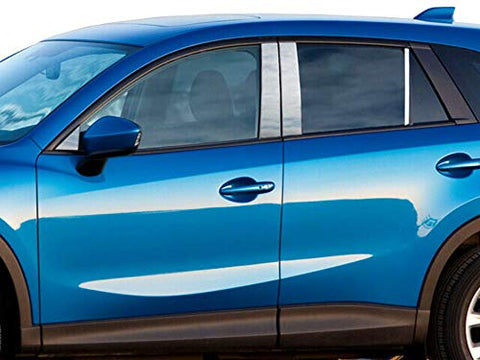 QAA is Compatible with 2013-2016 Mazda Cx-5 8 Piece Stainless Pillar Post Trim, Includes Front Triangle Piece PP13722