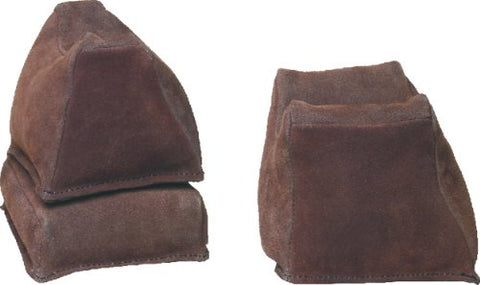 The Outdoor Connection Unfilled Leather 3-Piece Set Bench Rest Bag, Tan