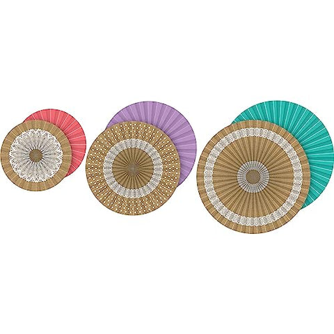Teacher Shabby Chic Burlap Hanging Paper Fans