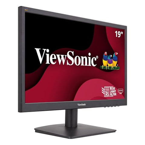 ViewSonic VA1903H 19-Inch WXGA 1366x768p 16:9 Widescreen Monitor with Enhanced View Comfort, Custom ViewModes and HDMI for Home and Office