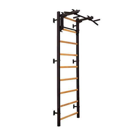 BenchK 731B Certified Wallbar, Stall Bar, Power Tower, Gymnastic Ladder, Multifunctional Equipment with Steel Frame and Convertible Metal 6-Grip Pull Up Bar, Chin Up Bar for Hanging Exercises