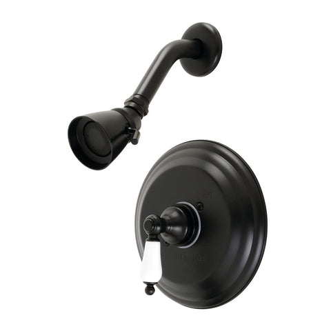 Kingston Brass KB3630PLSO Restoration Single-Handle Pressure Balanced Shower Faucet in Matte Black