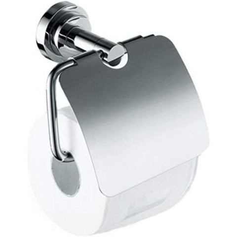 Oakestry Aqua Rondo Toilet Paper Holder Wall Mounted Bathroom Tissue Holder Solid Brass with Triple Chrome Finish Rust-Resistant Modern Bathroom Accessory
