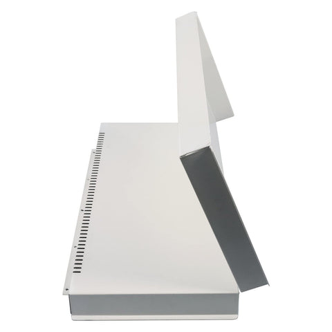 Camco Camper/RV Stove Top Cover | Features Hinged Design for Easy Access to Front Burners & Fits Most 3 or 4 Burner RV/Boat Stoves | Crafted of 20-Gauge Steel w/Powder-Coated Finish | White (43557)