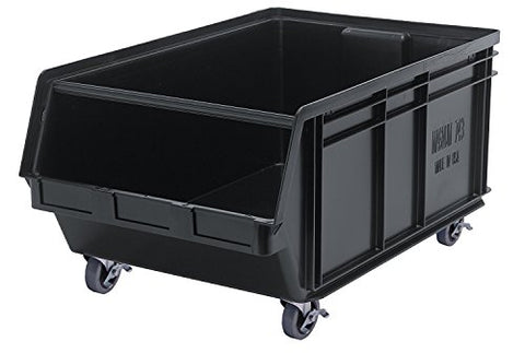 Quantum Storage Systems QMS843MOBBK MAGNUM Mobile Heavy Duty Part Organizer Black Bins 29" L x 19" W x 18" H