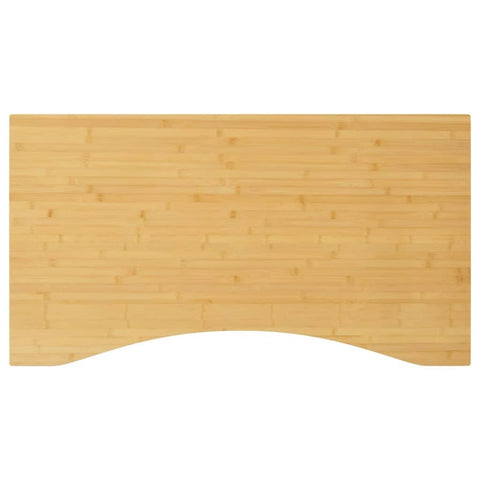 vidaXL Robust Bamboo Desk Top - Durable, Easy-to-Clean Replacement Table Top with Curved Design and Unique Grain Variations - Dimensions: 43.3"x23.6"x1"