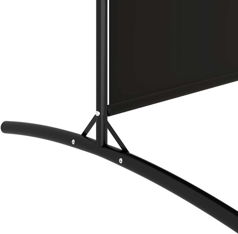 vidaXL vidaXL Room Divider, Folding Privacy Screen 5 Panel Room Divider, Freestanding Room Partition Wall Divider for Room Separation, Black Fabric
