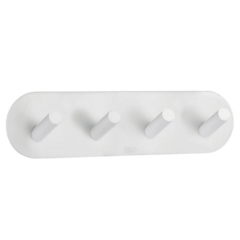 Beslagsboden Quadruple Wall Mounted Hook II Finish: White Matte Stainless Steel