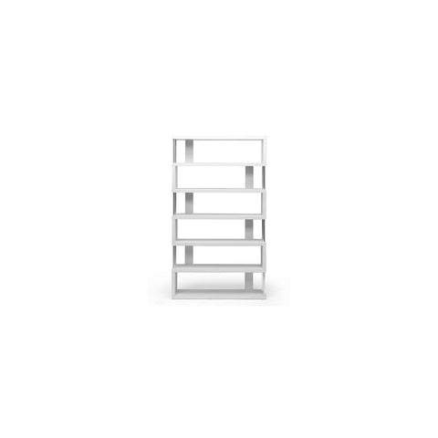 Baxton Studio Barnes 6-Shelf Modern Bookcase, White