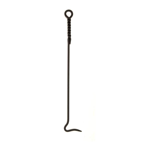 Minuteman International Rope Handle Single Poker Fireplace Tool, Standard 28-in, Black