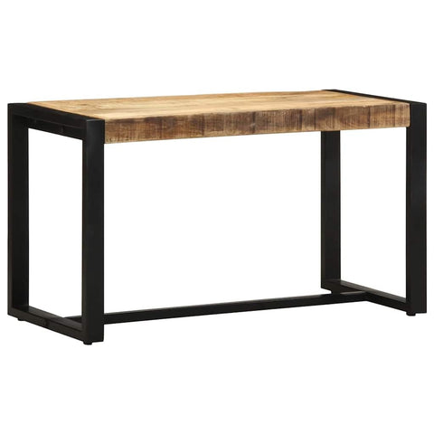 vidaXL Bench Natural Wood Solid Rough Mango Wood, Iron