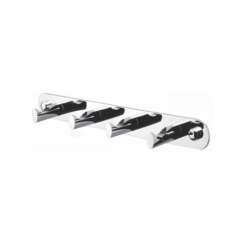Oakestry Aqua Rondo Wall Mounted Robe Hook with 4 Hooks Stainless Steel Bathroom Accessory Rust Resistant Sleek Polished Finish Easy Installation for Home Hotel Spa Guest Room Organization