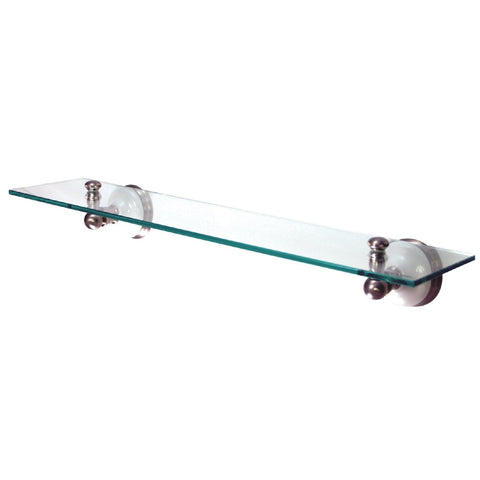 Kingston Brass BA1119SN Victorian Glass Shelf, Satin Nickel