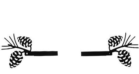 Village Wrought Iron Pine Cone Curtain Hold Back (Pair)
